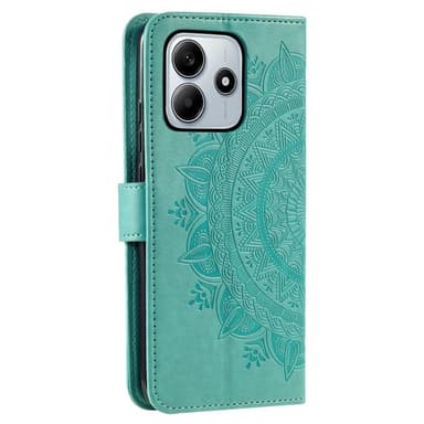 SKALO Xiaomi Redmi Note 14 5G Mandala Lompakkokotelo - Turkoosi