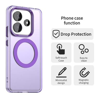 SKALO Xiaomi Redmi Note 14 5G Candy Series Hybrid Suojakuori - Violetti