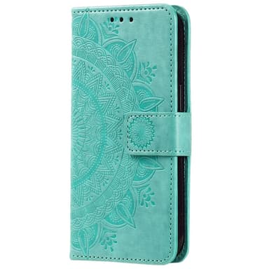 SKALO Xiaomi Redmi Note 14 5G Mandala Lompakkokotelo - Turkoosi