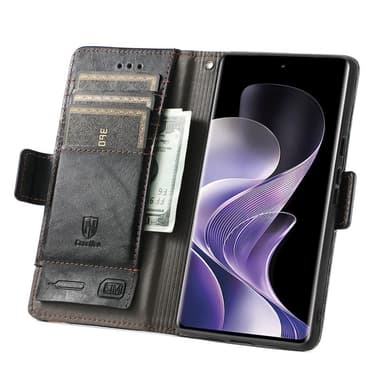 SKALO Xiaomi Redmi Note 14 Pro+ 5G CASENEO 002 Premium Lompakkokotelo - Musta