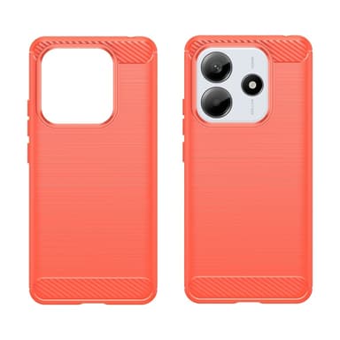SKALO Xiaomi Redmi Note 14 5G Armor Carbon Suojakuori - Punainen