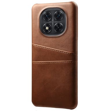 SKALO Xiaomi Redmi Note 14 Pro 5G PU-Nahkainen Kortholderi Suojakuori - Ruskea