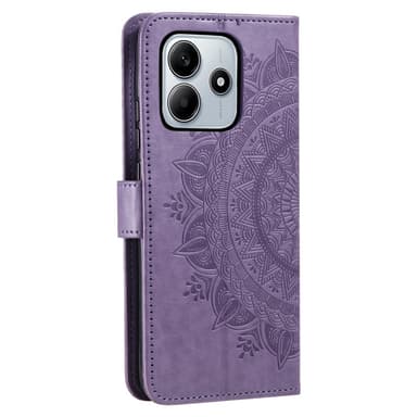 SKALO Xiaomi Redmi Note 14 5G Mandala Lompakkokotelo - Violetti