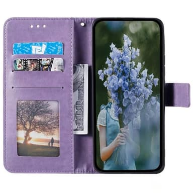 SKALO Xiaomi Redmi Note 14 5G Mandala Lompakkokotelo - Violetti