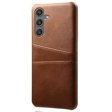 SKALO Samsung S25 PU-Nahkainen Kortholderi Suojakuori - Ruskea