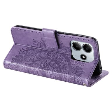 SKALO Xiaomi Redmi Note 14 5G Mandala Lompakkokotelo - Violetti