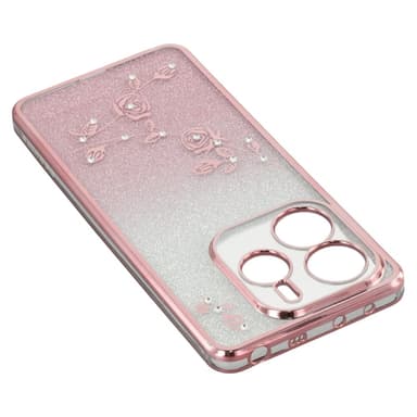 SKALO Xiaomi Redmi Note 14 4G KADEM Glitter Suojakuori - Ruusukulta