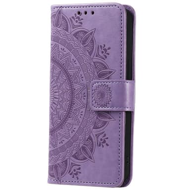 SKALO Xiaomi Redmi Note 14 5G Mandala Lompakkokotelo - Violetti