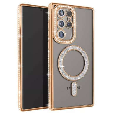 Diamond bling MagSafe kuori Samsung Galaxy S24 Ultra - Gold