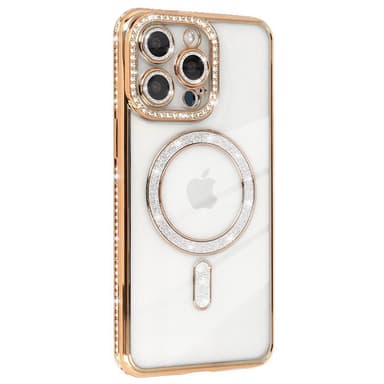 Diamond bling MagSafe kuori iPhone 15 Pro - Gold