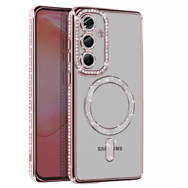 Diamond bling MagSafe kuori Samsung Galaxy S24 Plus - Pink