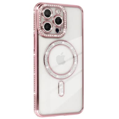 Diamond bling MagSafe kuori iPhone 12 Pro Max - Pink