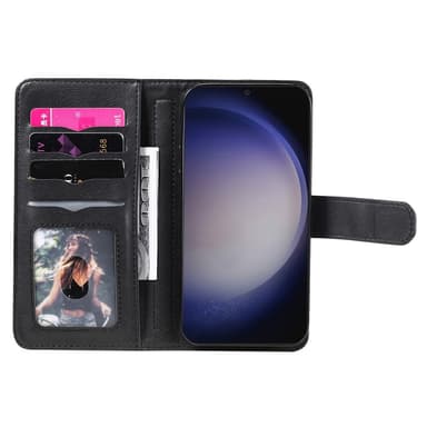 SKALO Samsung S24+ 10-lokeroa Lompakkokotelo - Musta