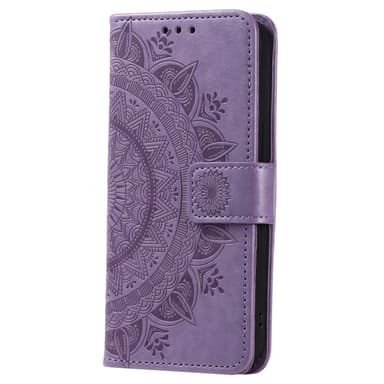SKALO Xiaomi Redmi Note 14 Pro+ 5G Mandala Lompakkokotelo - Violetti