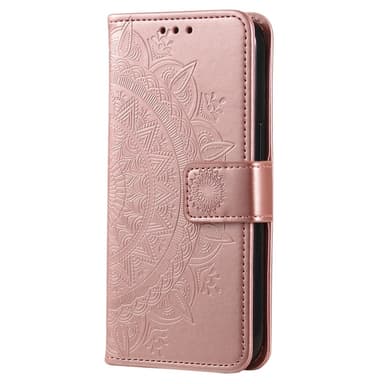 SKALO Xiaomi Redmi Note 14 Pro+ 5G Mandala Lompakkokotelo - Ruusukulta