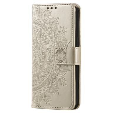 SKALO Xiaomi Redmi Note 14 Pro+ 5G Mandala Lompakkokotelo - Kulta