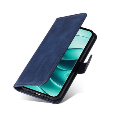 SKALO Xiaomi Redmi Note 14 Pro+ 5G PU-nahka Lompakkokotelo - Sininen