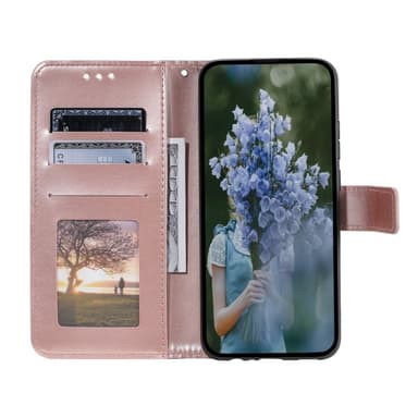SKALO Xiaomi Redmi Note 14 Pro+ 5G Mandala Lompakkokotelo - Ruusukulta