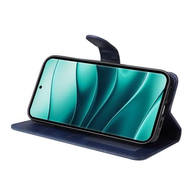 SKALO Xiaomi Redmi Note 14 Pro+ 5G PU-nahka Lompakkokotelo - Sininen