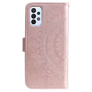 SKALO Samsung A23 5G Mandala lompakkokotelo - Ruusukulta