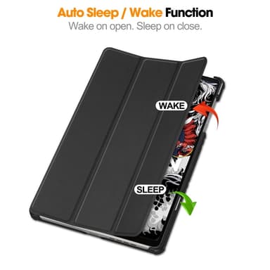 SKALO Lenovo Legion Tab 3rd Gen Trifold Kotelo - Musta