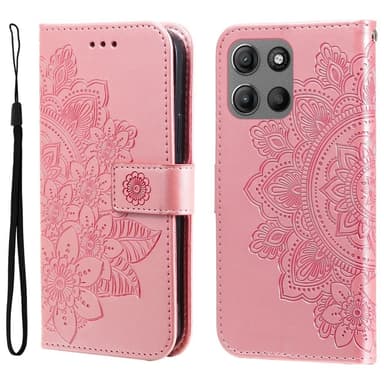 SKALO Motorola Moto G15 Power Mandala Lompakkokotelo - Pinkki