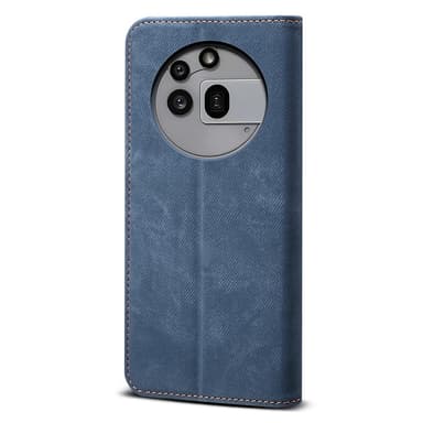SKALO Nothing Phone (3a) Pro 5G Jeans Lompakkokotelo - Sininen