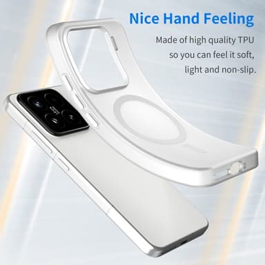SKALO Xiaomi 15 Matta Translucent Hybrid Suojakuori - Valkoinen