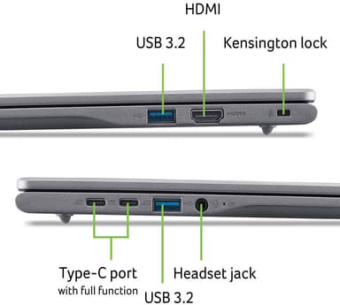 Acer Chromebook Plus 516 i3-1315U/8/128/IPS 16" kannettava