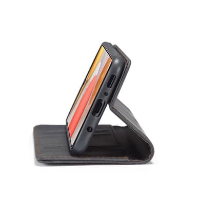 CASEME Retro Lompakkokotelo Samsung Galaxy S21+ (Plus) Musta
