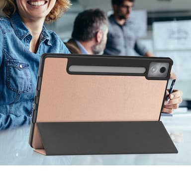 Lenovo Idea Tab Pro Case Tri-Fold jalustan suojus kynätelineellä - Rose Gold