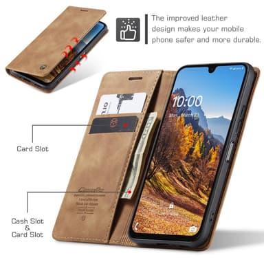 CASEME Retro Lompakkokotelo Samsung Galaxy A26