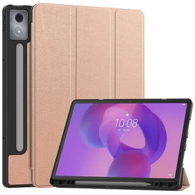 Lenovo Idea Tab Pro Case Tri-Fold jalustan suojus kynätelineellä - Rose Gold