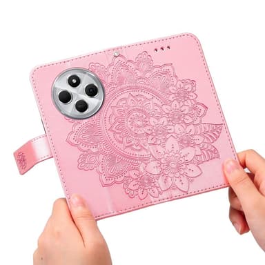 Xiaomi Redmi 14C Lompakkokotelo Kukka-Designilla ja Telineominaisuudella