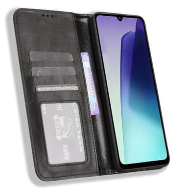 Xiaomi Redmi 14C Lompakkoteline Käännettävä Puhelinkotelo - Musta