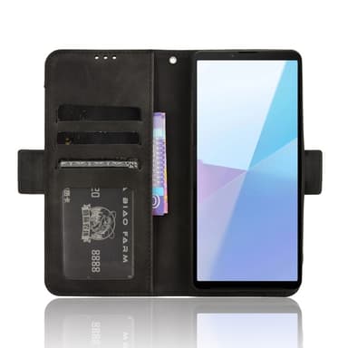 Sony Xperia 10 VI Kotelo PU-nahkainen Flip Folio Puhelimen Suojakotelo Useilla Korteilla