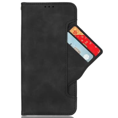 Motorola Moto G55 5G useita korttipaikkoja puhelimen lompakkokotelo - musta