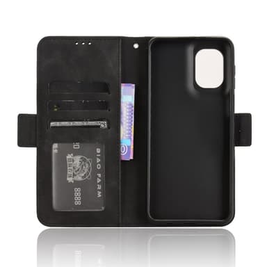 Motorola Moto G55 5G useita korttipaikkoja puhelimen lompakkokotelo - musta