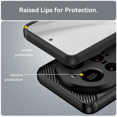 SKALO Xiaomi 15 Ultra 5G Armor Carbon Suojakuori - Musta