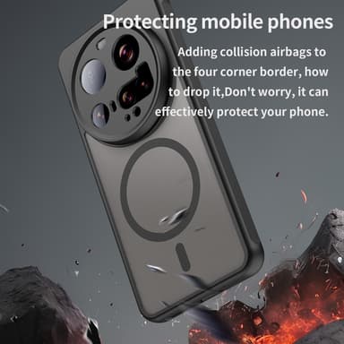 SKALO Xiaomi 15 Ultra 5G Matta Hybrid Suojakuori - Musta