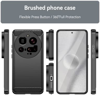 SKALO Xiaomi 15 Ultra 5G Armor Carbon Suojakuori - Musta