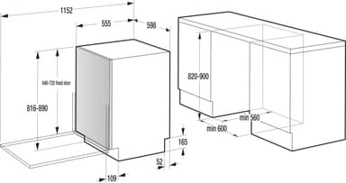 Hisense Astianpesukone HFI642D (Integroitava)