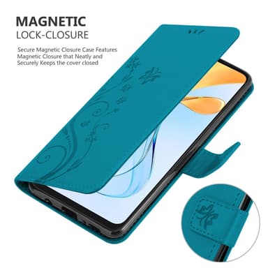 ZTE Blade V50 Vita Suojakuori Lompakkokotelo Kukka
