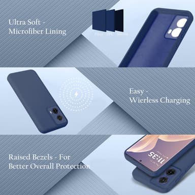 Motorola Moto G85 Suojakuori Kotelo Case (sininen)
