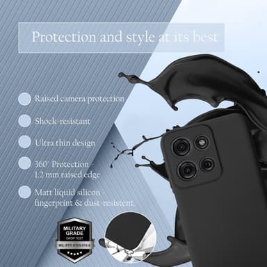 Motorola Moto G75 Suojakuori Kotelo Case (musta)