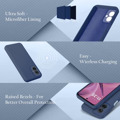 Motorola Moto G55 Suojakuori Kotelo Case (sininen)