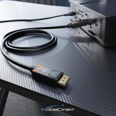 DisplayPort 2.1 kaapeli 5m DP80 UHBR20 80Gbps 16/10/8K60Hz 4K165/144Hz DSC1.2a HDR HDCP2.2 FreeSync G-Sync