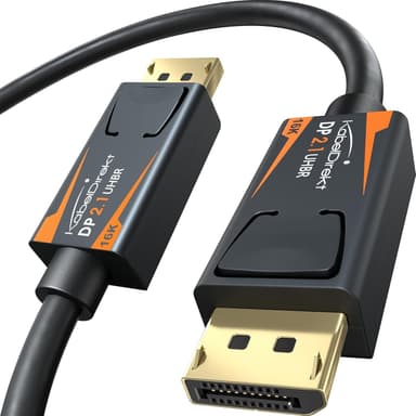 DisplayPort 2.1 kaapeli 5m DP80 UHBR20 80Gbps 16/10/8K60Hz 4K165/144Hz DSC1.2a HDR HDCP2.2 FreeSync G-Sync