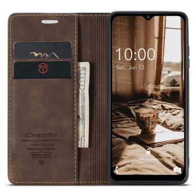 CASEME Retro Lompakkokotelo Samsung Galaxy A34 -puhelimelle - Kahvi