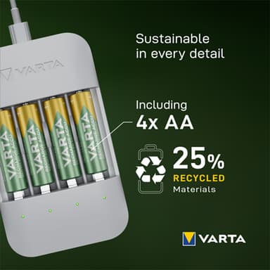 Varta ECO Charger Pro paristolaturi 7042384 (valkoinen)